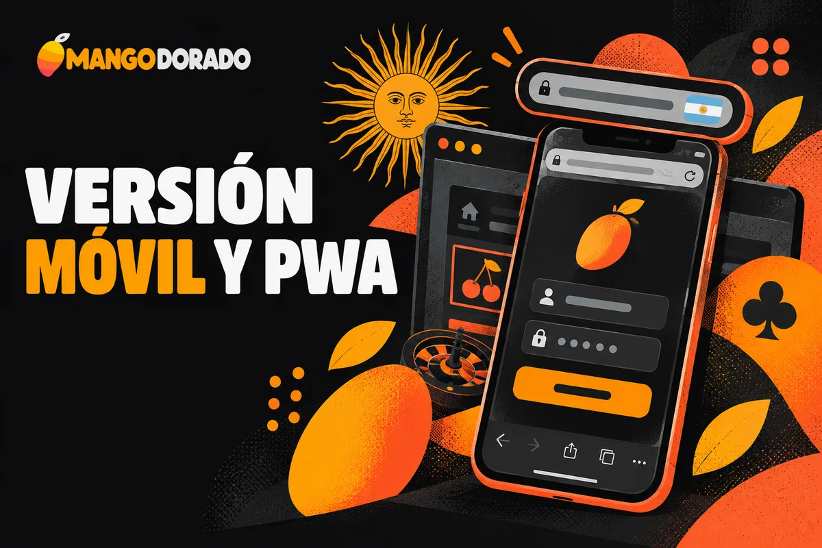 Navegador móvil con formulario de acceso y dirección destacada.