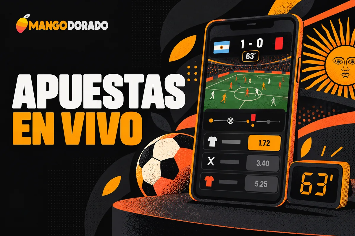 Celular muestra marcador, minuto de juego y cuotas en vivo.