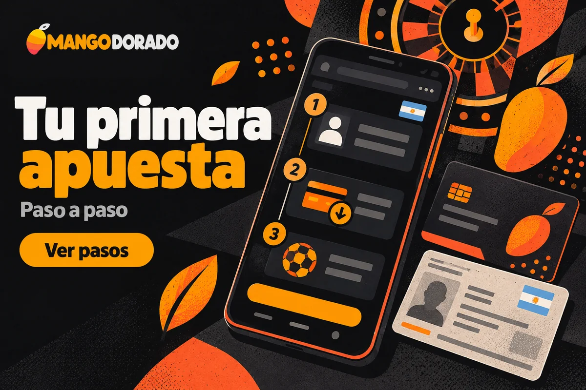 Celular muestra registro, depósito y selección junto a documento.