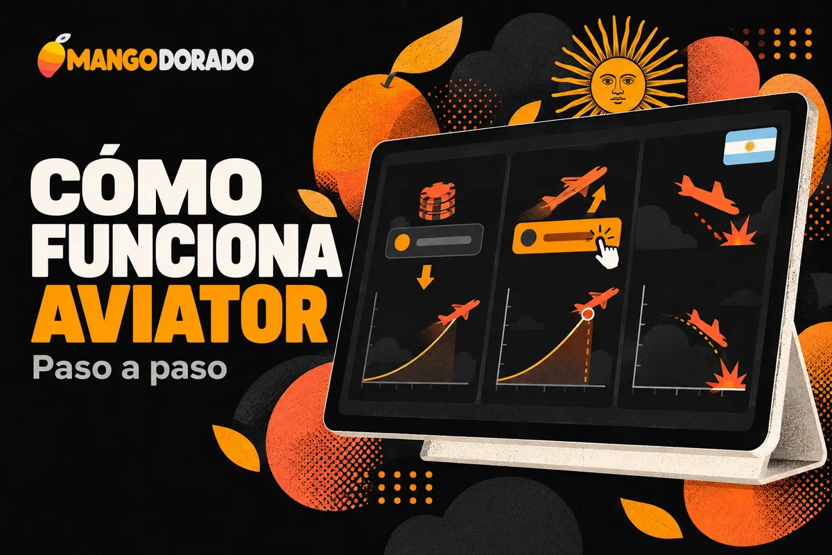 Tableta con ejemplos de apuesta, retiro y pérdida tras crash.