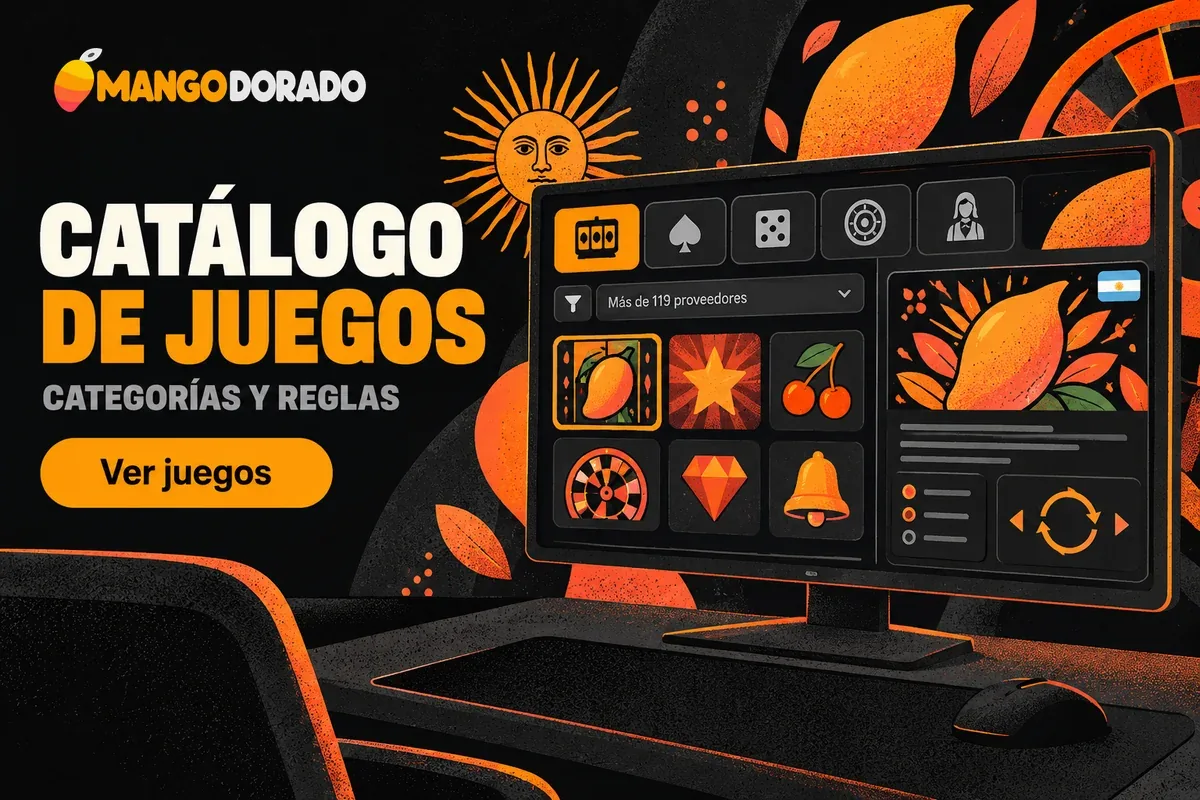 Monitor con catálogo de juegos, filtros y reglas abiertas.
