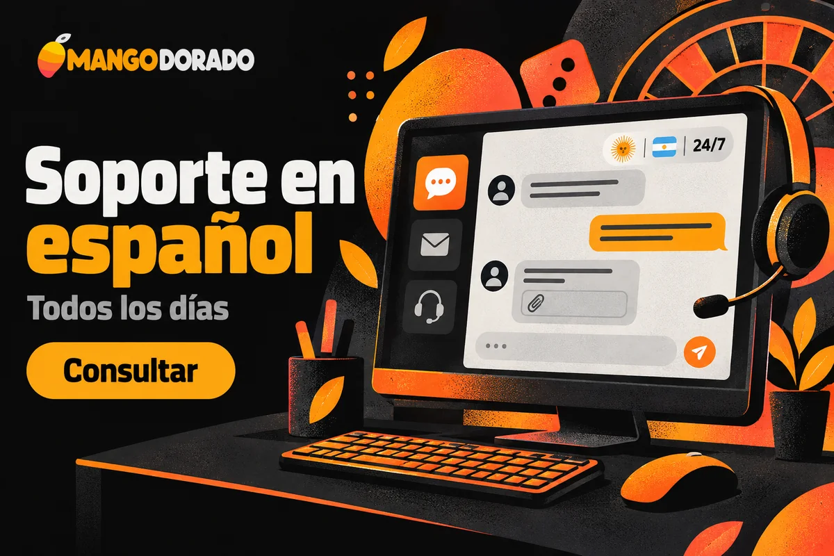 Monitor con chat de soporte en español y auriculares.