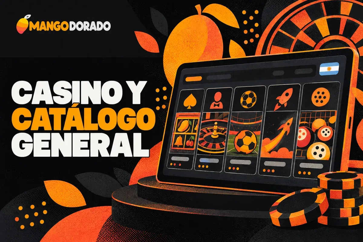 Tableta con categorías de casino, deportes, crash y bingo.