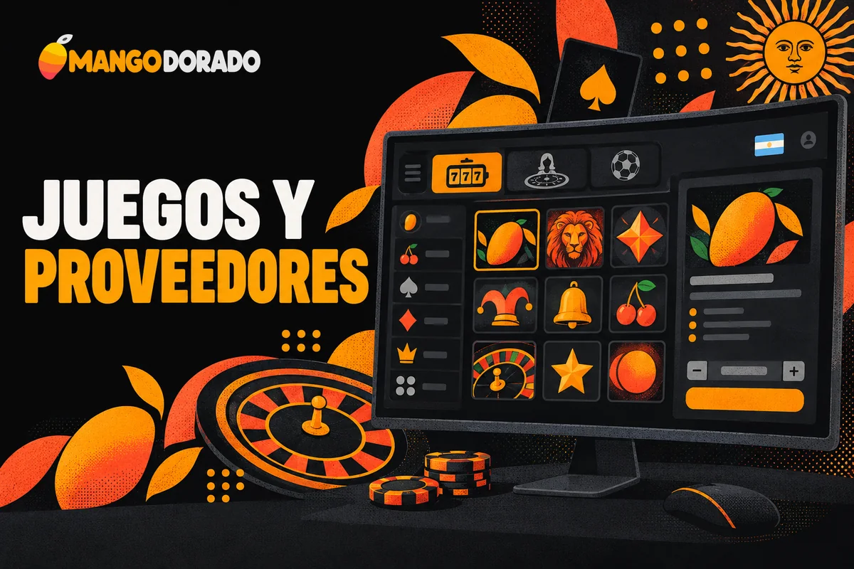 Pantalla con catálogo de juegos, filtros y reglas de apuesta.