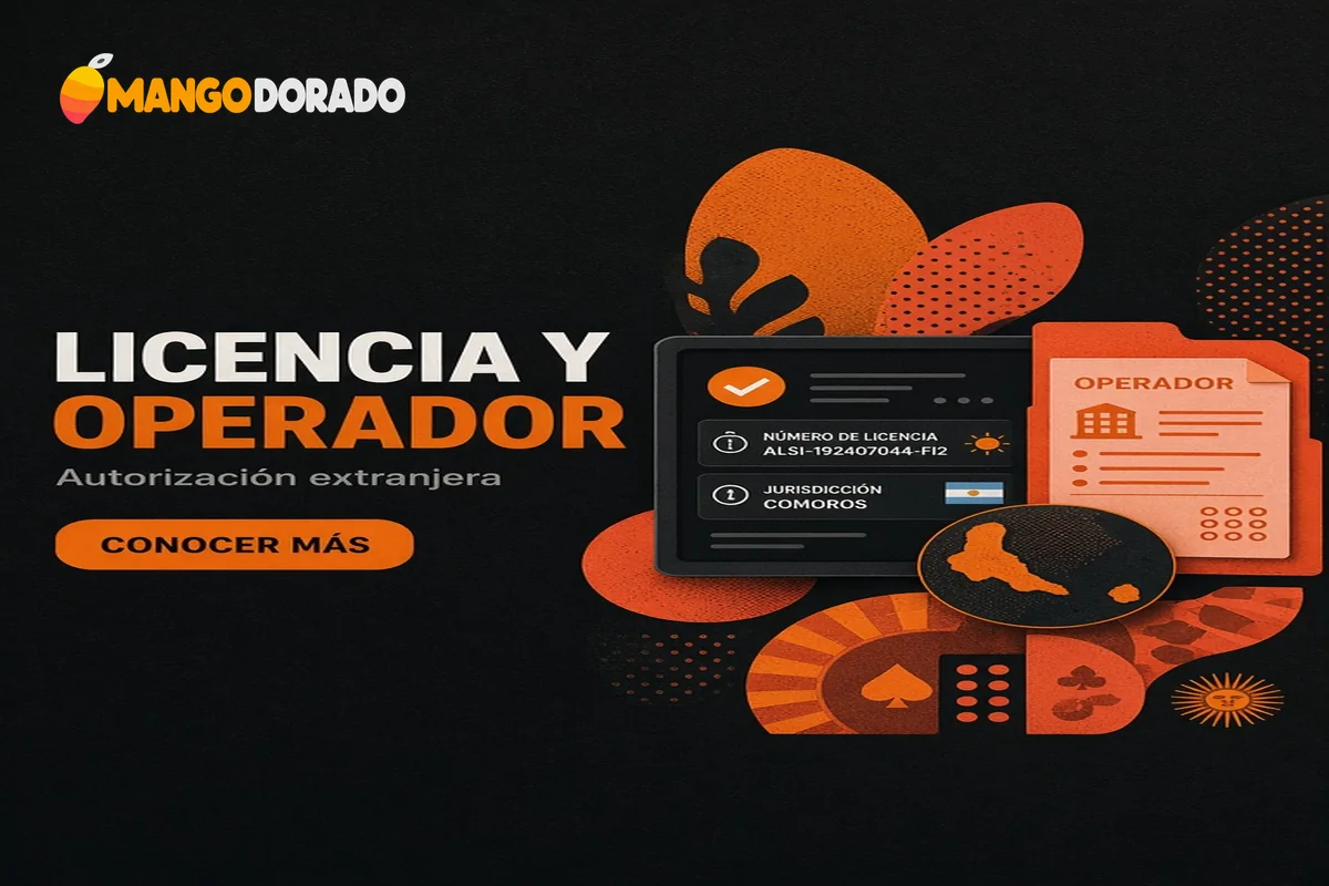Tableta con datos de licencia y globo señalando Comoras.