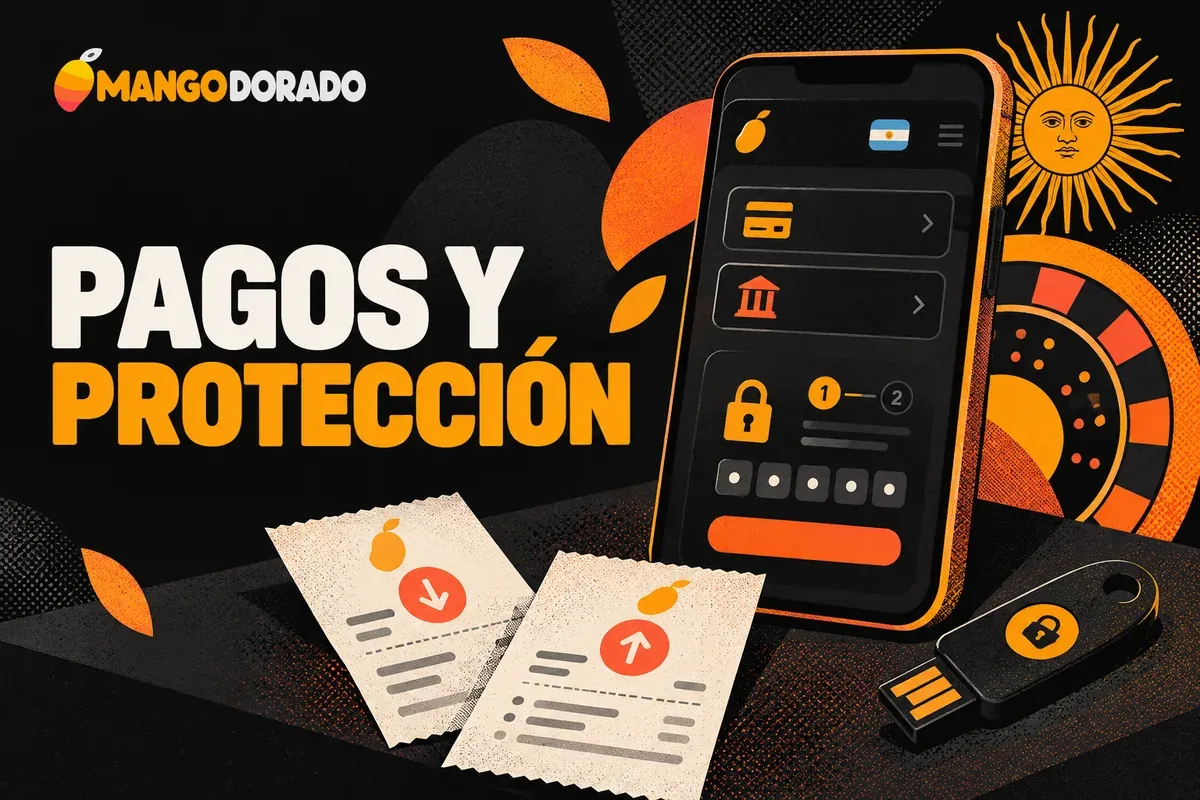 Celular con opciones de pago, autenticación y comprobantes de operaciones.