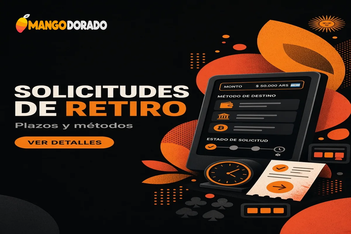 Pantalla con solicitud de retiro, estado pendiente y reloj.