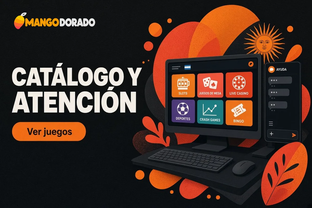 Monitor con categorías de juegos y chat de atención