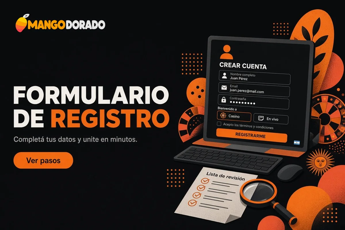 Monitor con formulario, selector de bienvenida y revisión de datos.